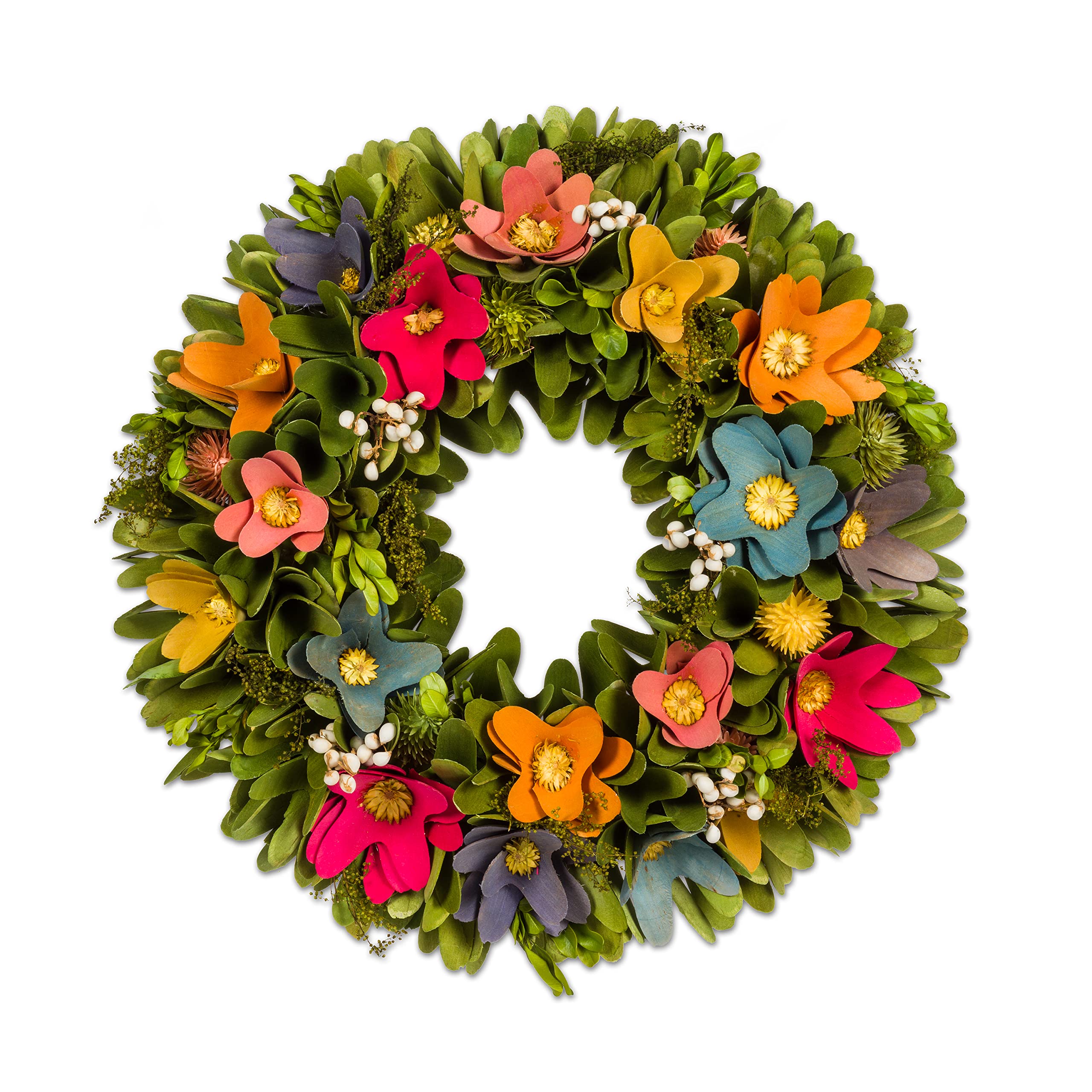 Abbott CollectionAbbott Collection 27-BRISTOL-013 Large Meadow Florette Wreath, Multi/Green