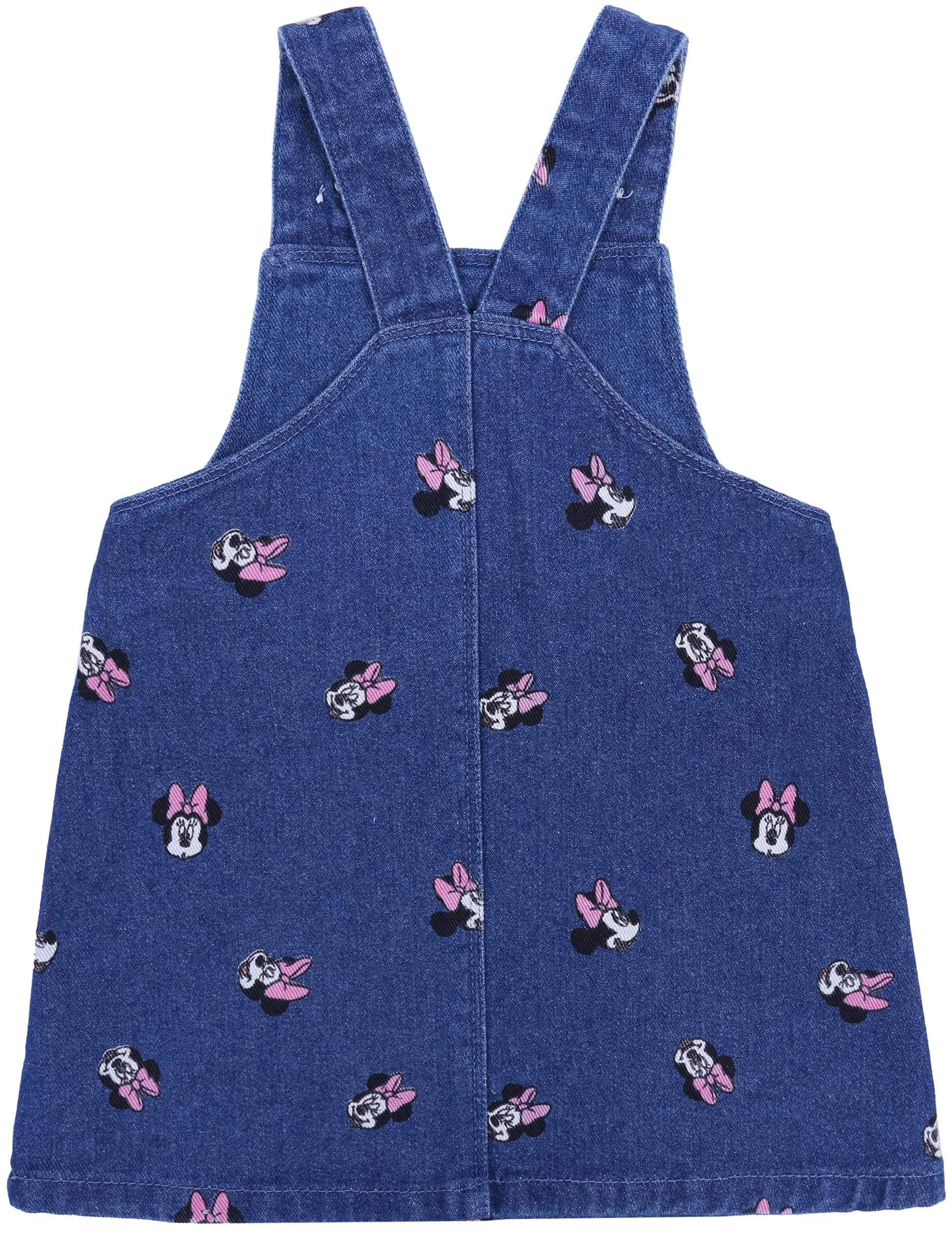 Jeans-Latzkleid + gestreiftes T-Shirt 6-9 Monate