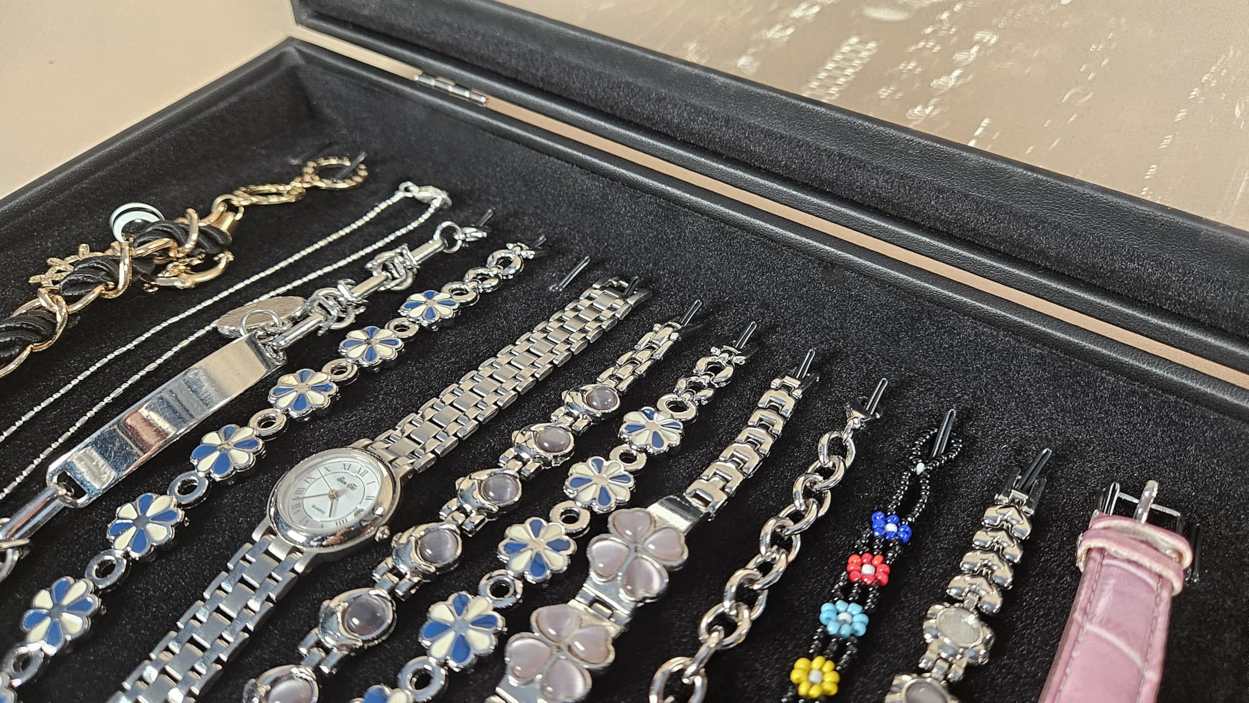 Scatola Porta Gioielli Qtuie Portagioie In Velluto, Per Collane Bracciali Orecchini Anelli 720335 - Foto 2