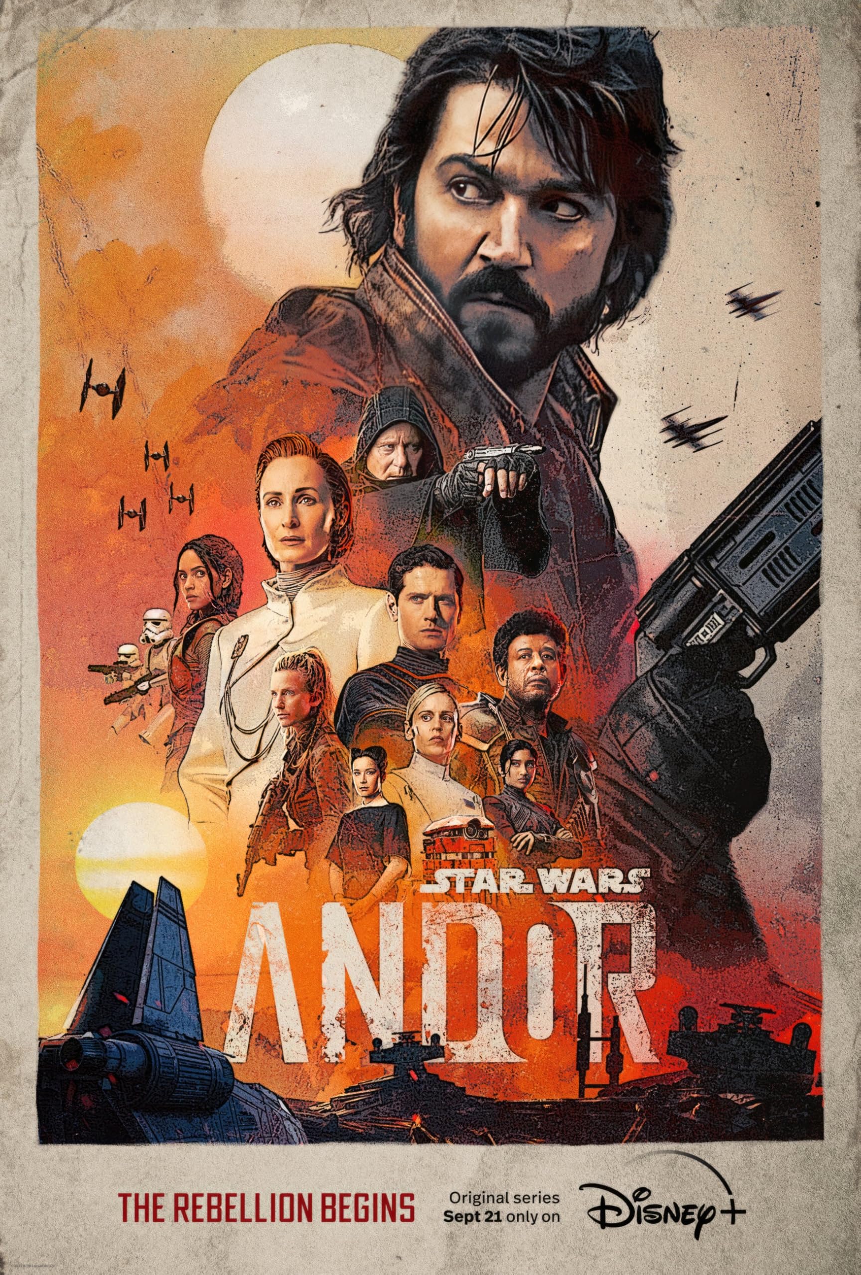 Pixie Posters Multi Colour Star Wars Saga Andor A4 Size Poster Wall Arts