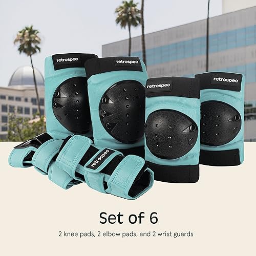 Miniatura 8 de Retrospec - Rodilleras coderas y muñequeras para hombres mujeres y niños equipo de protección para patineta patinaje sobre ruedas patinaje sobre