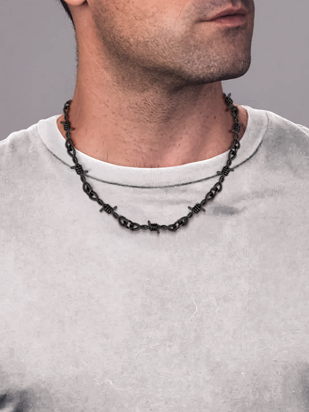 Collier Chaine D'Épine Pour Homme Femme Acier Inoxydable Argent Or Noir Chaine Torsadee 46 56cm Hip Hop Punk Bijoux Cadeau Femme Homme Garcon Chainshouse