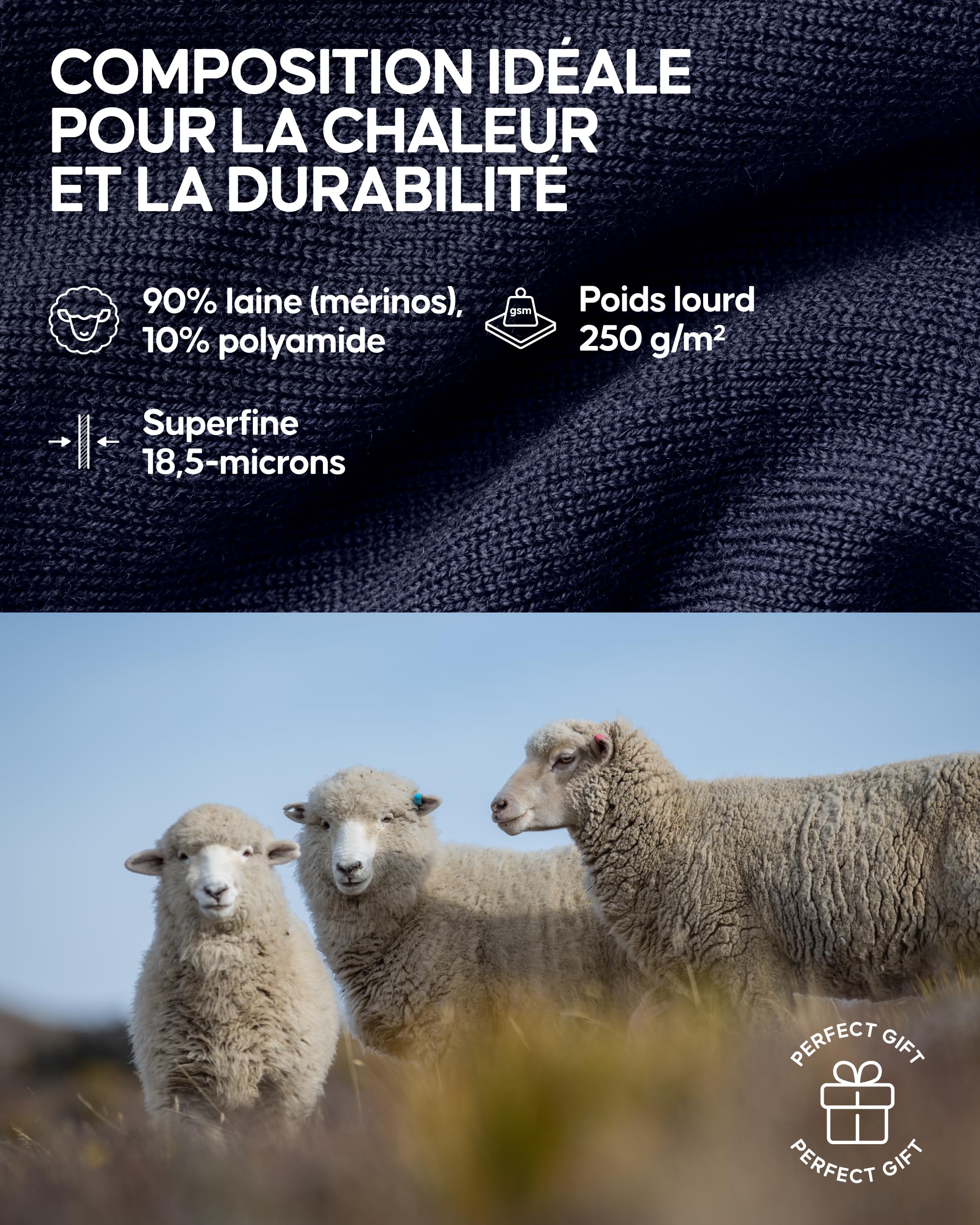 DANISH ENDURANCE Ensemble Thermique Femme en Laine Mérinos, sous-Vêtements Chauds pour l’Hiver et Froid Extrême
