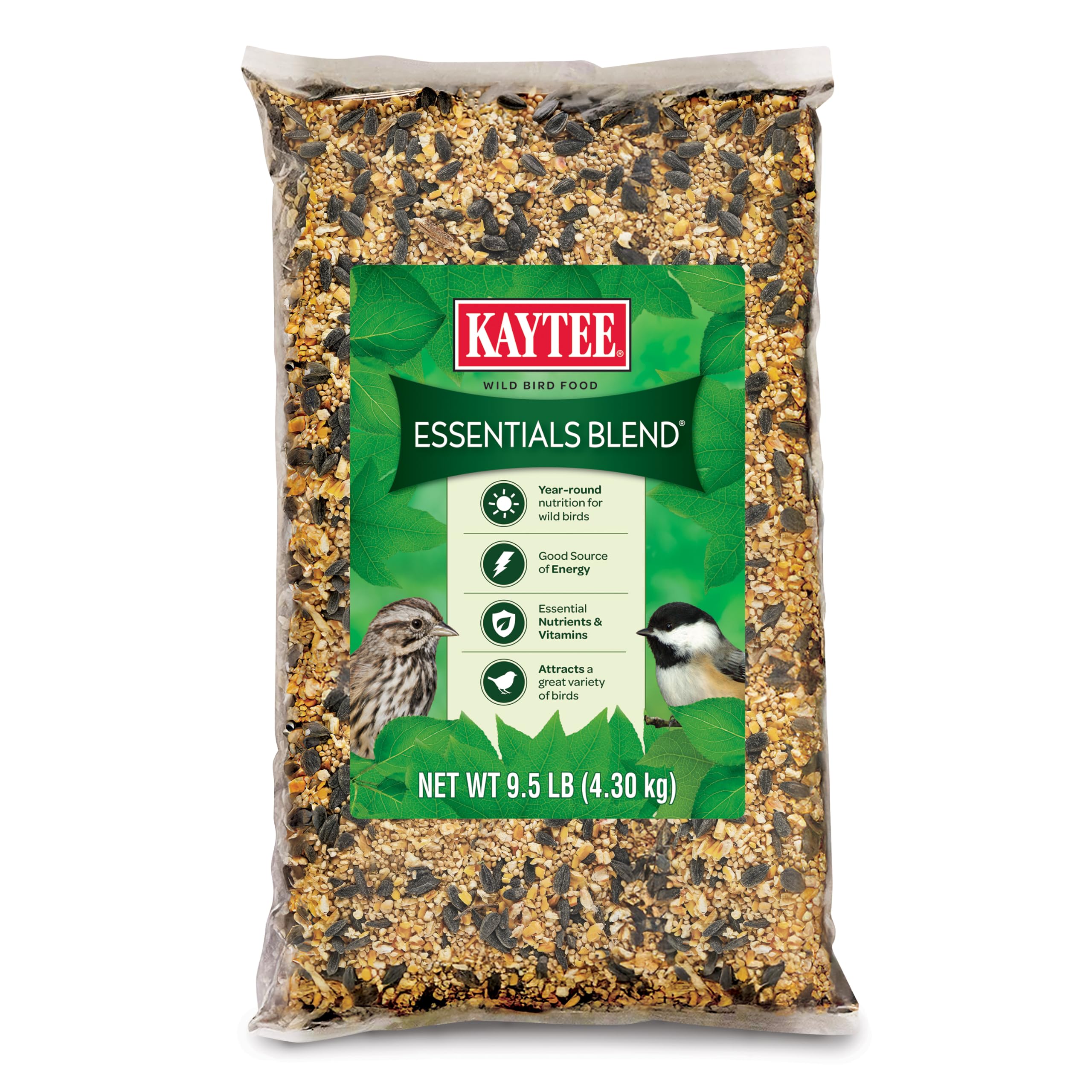 Kaytee Essentials Blend Wild Bird Seed Mix, 9.5 Pounds