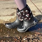 8 Fans Bottes en caoutchouc pour femmes, Bottes de pluie imperméables, Botte de travail durable légère pour la pêche agricole Jardinage