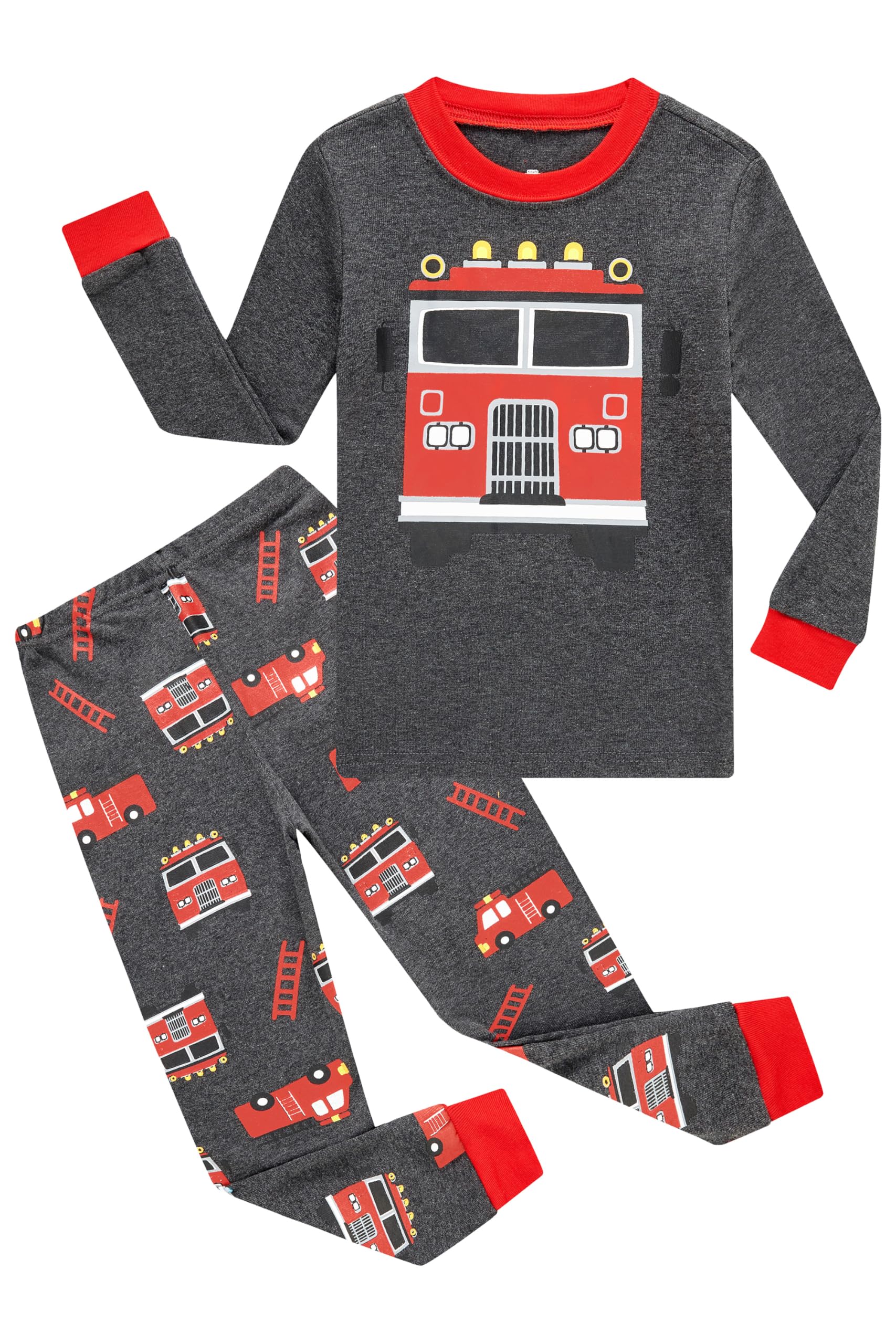 KikizYe Little Big Boys Girls Pajamas Set Kids PJs 100% Cotton Sleepwear