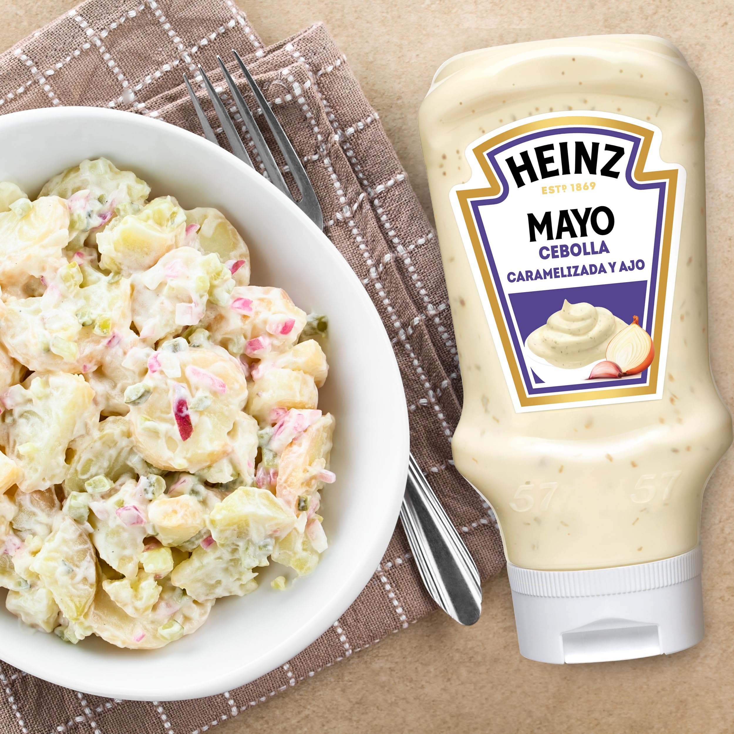 Heinz Mayonesa con Cebolla Caramelizada y Ajo envase 395 g