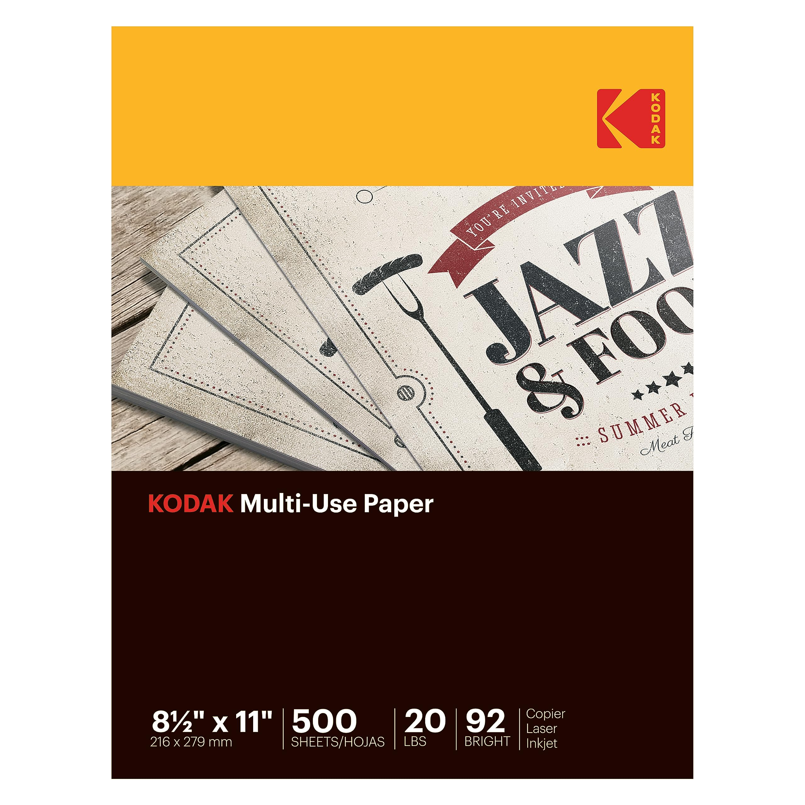 Kodak Printer Paper 8.5 X 11 20 Lb Copy Paper 92 Bright