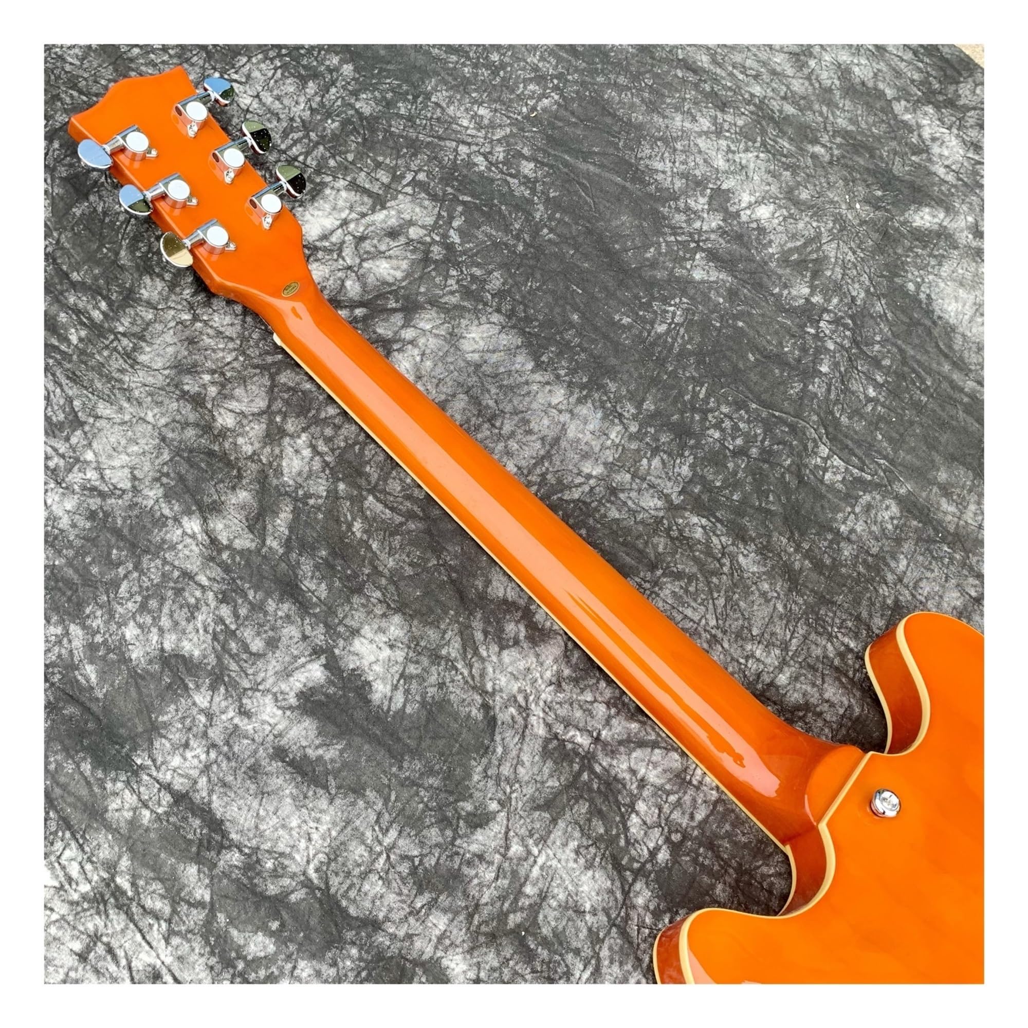 Starter Kit Originale Trasparente Arancione Semi Hollow Jazz Chitarra Elettrica Per Prestazioni