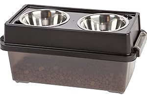 IRIS USA Elevated Dog Feeder and Storage Dispenser