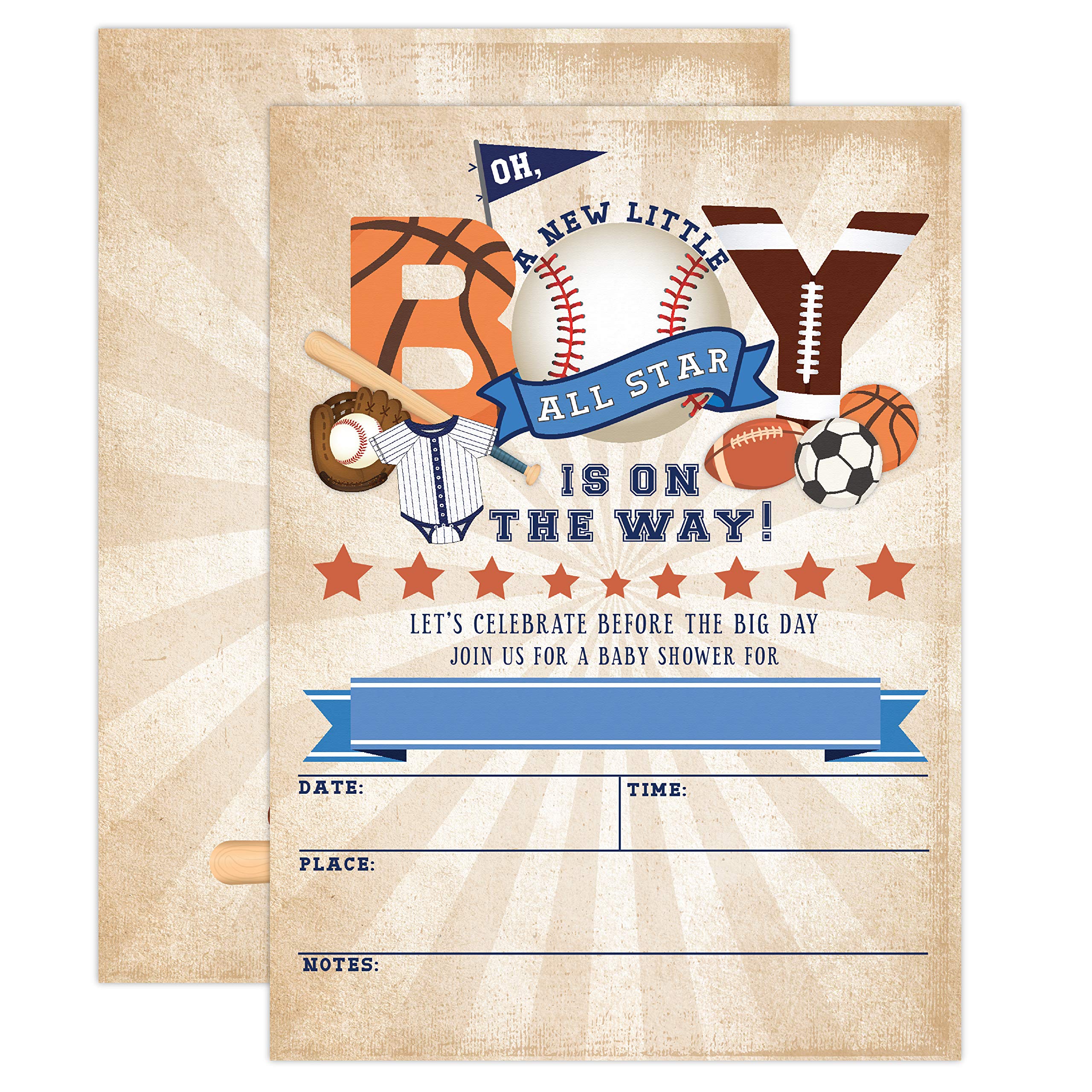 Hot sports themed baby shower invitations for boy Sale, image size:2560x2560