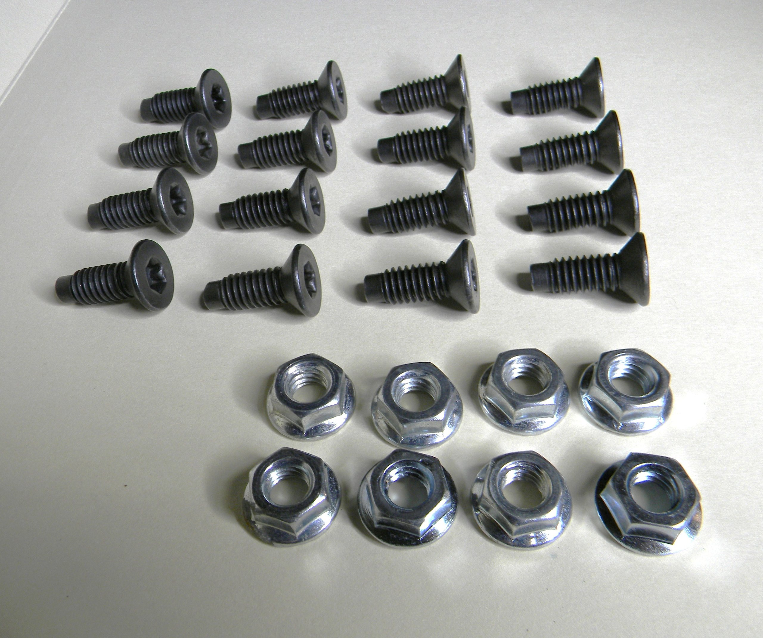 16 Ea Windshield Torx Screws. 8 Ea Flanged Nuts Fits Jeep Wrangler YJ 1987-1995 - Foto 10
