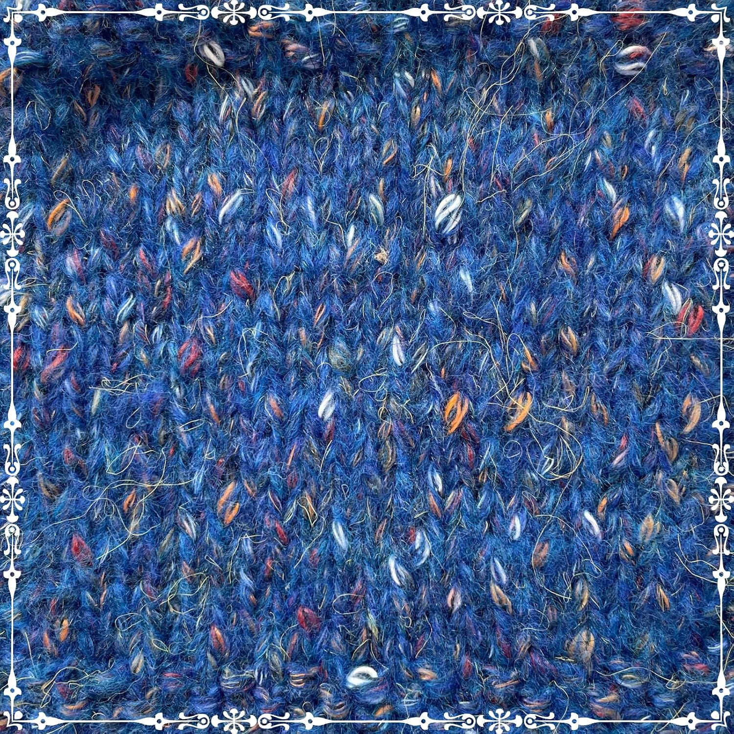 Cotton Alpaca Tweed Alpaca Yarn for Crocheting, 4-Pack (588Yds / 200G), Free Patterns - Tweed Yarn for Knitting - 3 DK Light Worsted Weight - Blue Denim