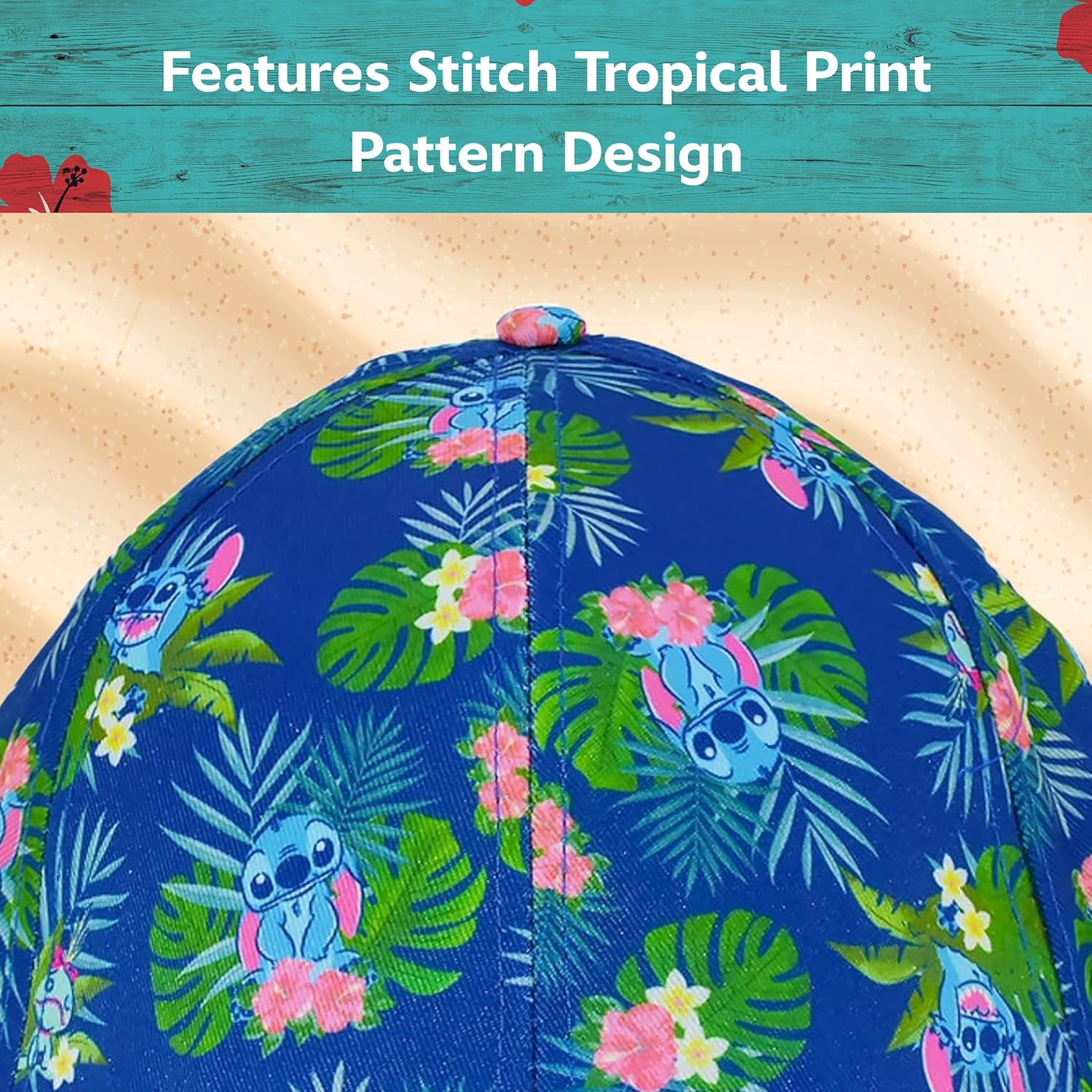 Disney Lilo and Stitch Dad Hat, Adult Baseball Cap with Curved Brim, Navy, One Size - Image 3