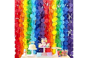 205Ft Rainbow Party Decoration Backdrop and Streamer