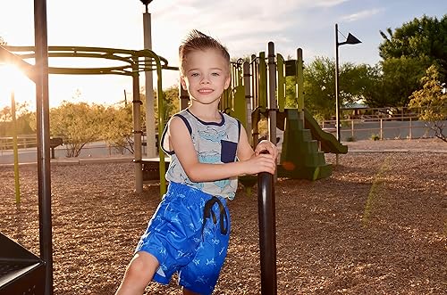 Miniatura 2 de Cozople Traje de baño para niños con forro de compresión pantalones cortos de natación de secado rápido con bóxer traje de baño 2-20T