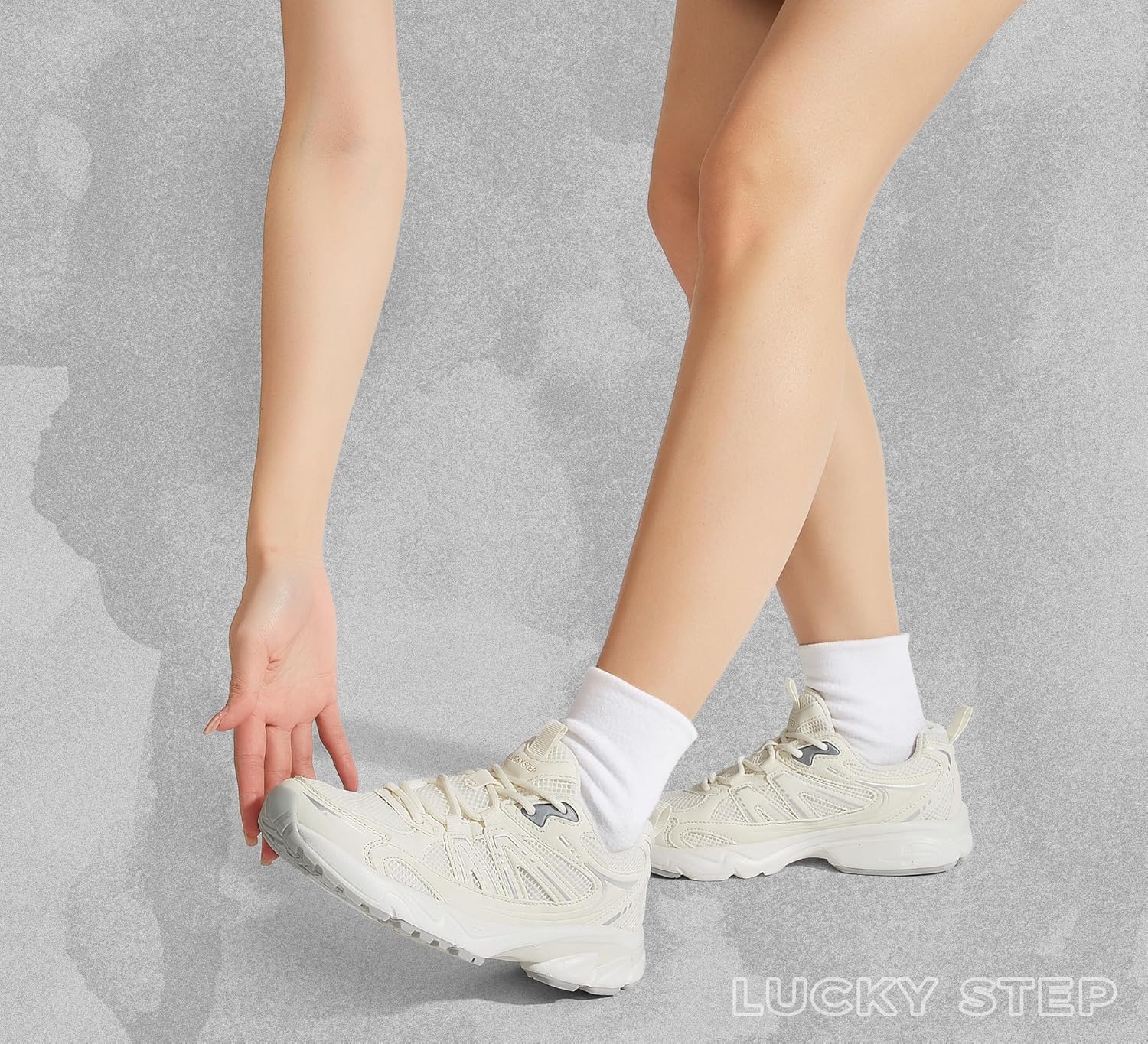 LUCKY STEP Women's Chunky Fashion Sneakers Casual Running Shoes Tennis Workout Sport Work Trendy Athletic Gym Mesh Walking Tennis Shoes - Image 2