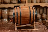Vista 2 de Personalizado – Barril de envejecimiento de bourbon de roble blanco americano – roble envejecido (5 litros, aros negros)