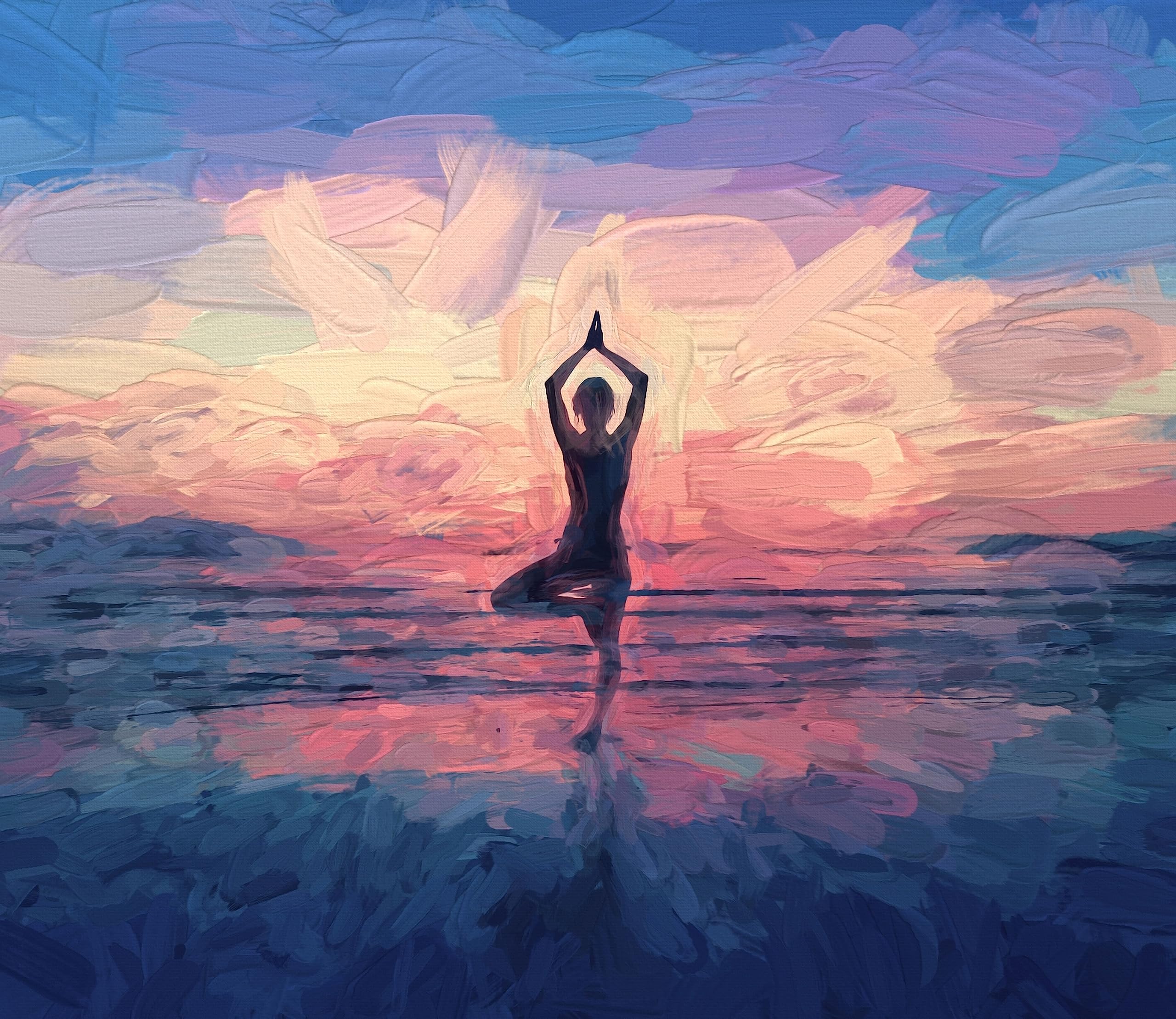 Yoga am Strand Plaque de protection pour cuisinière et protection anti-éclaboussures en verre véritable 60 x 52 cm