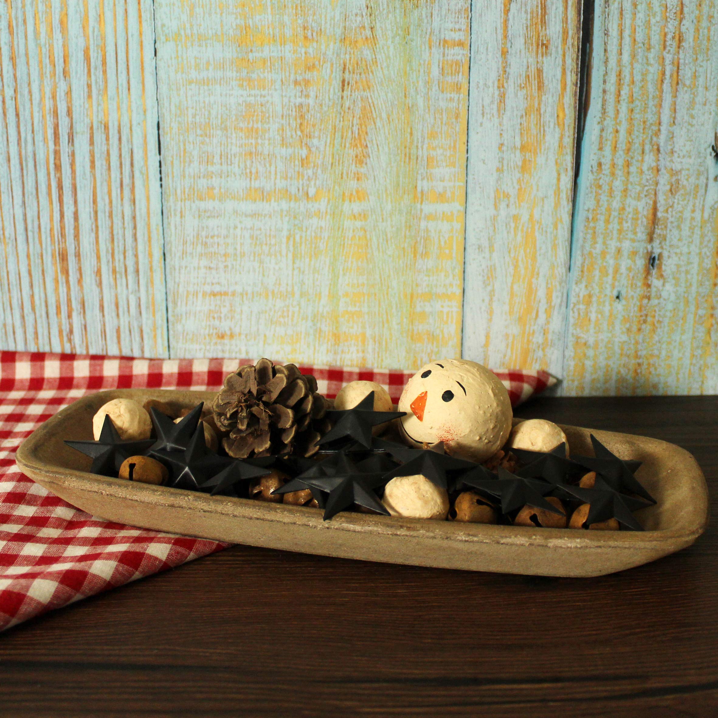 Mini Stelle Di Fienile In Metallo Nero CVHOMEDECO - 24 Pezzi Da 3,8 Cm - Decorazione Rustica Country Per Interni Ed Esterni
