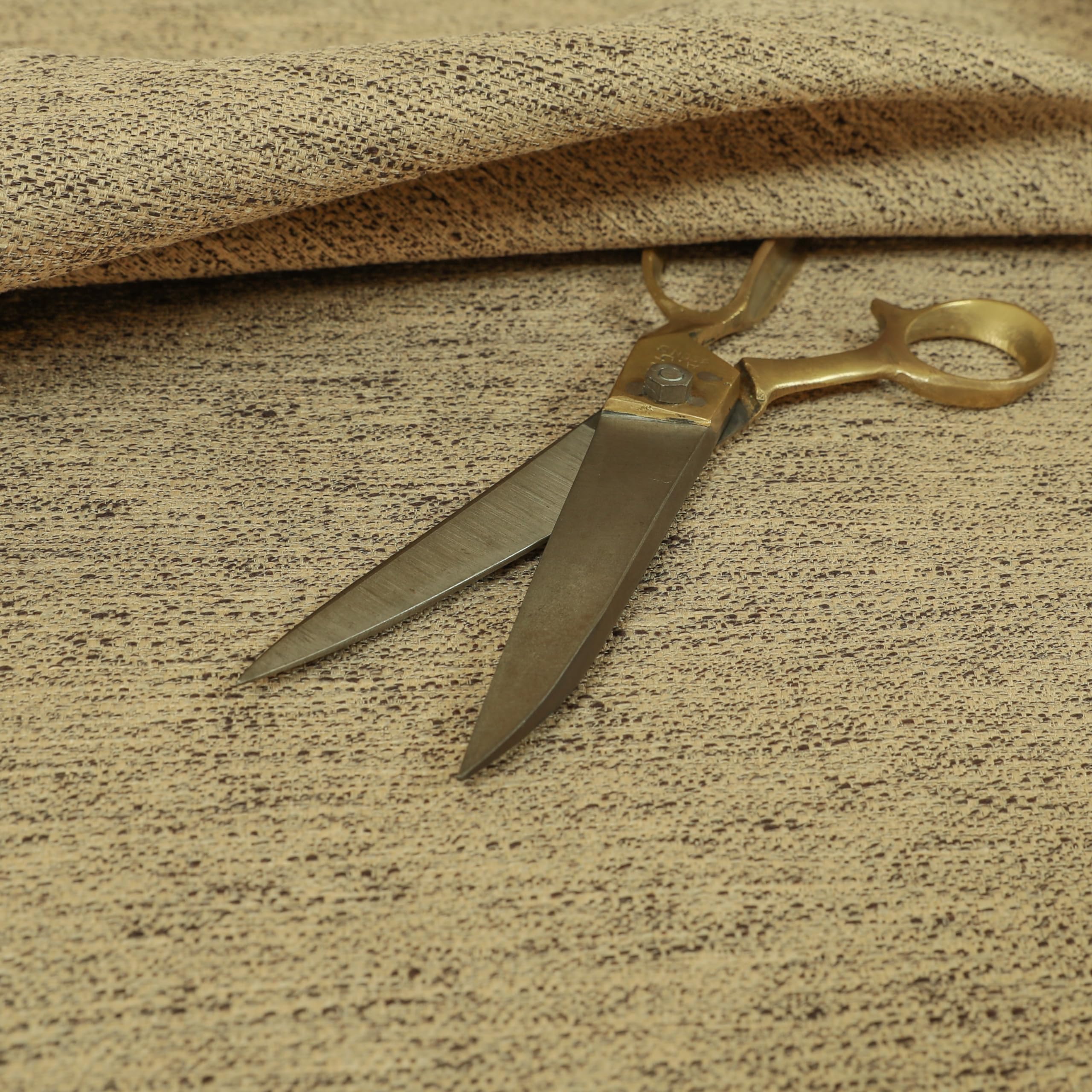 Redbrick Mill Fabrics Flame Retardant Plain Brown Beige Colours Sofa Curtain Upholstery Fabric for Sale by The 1 Metre (Per Metre)
