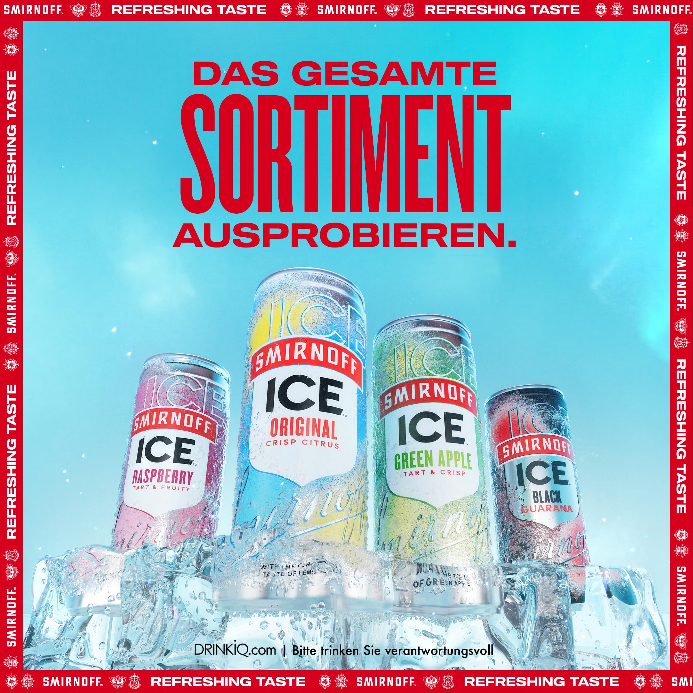 Smirnoff Ice Green Apple 12 x 250ml Dosen Premium Vodka Mixgetränk 10% Vol. Alkohol