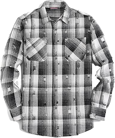 Alex Vando Mens Button Down Shirts Regular Fit Long Sleeve Casual Plaid Flannel Shirt