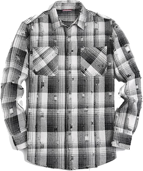 Alex Vando Mens Button Down Shirts Regular Fit Long Sleeve Casual Plaid Flannel Shirt