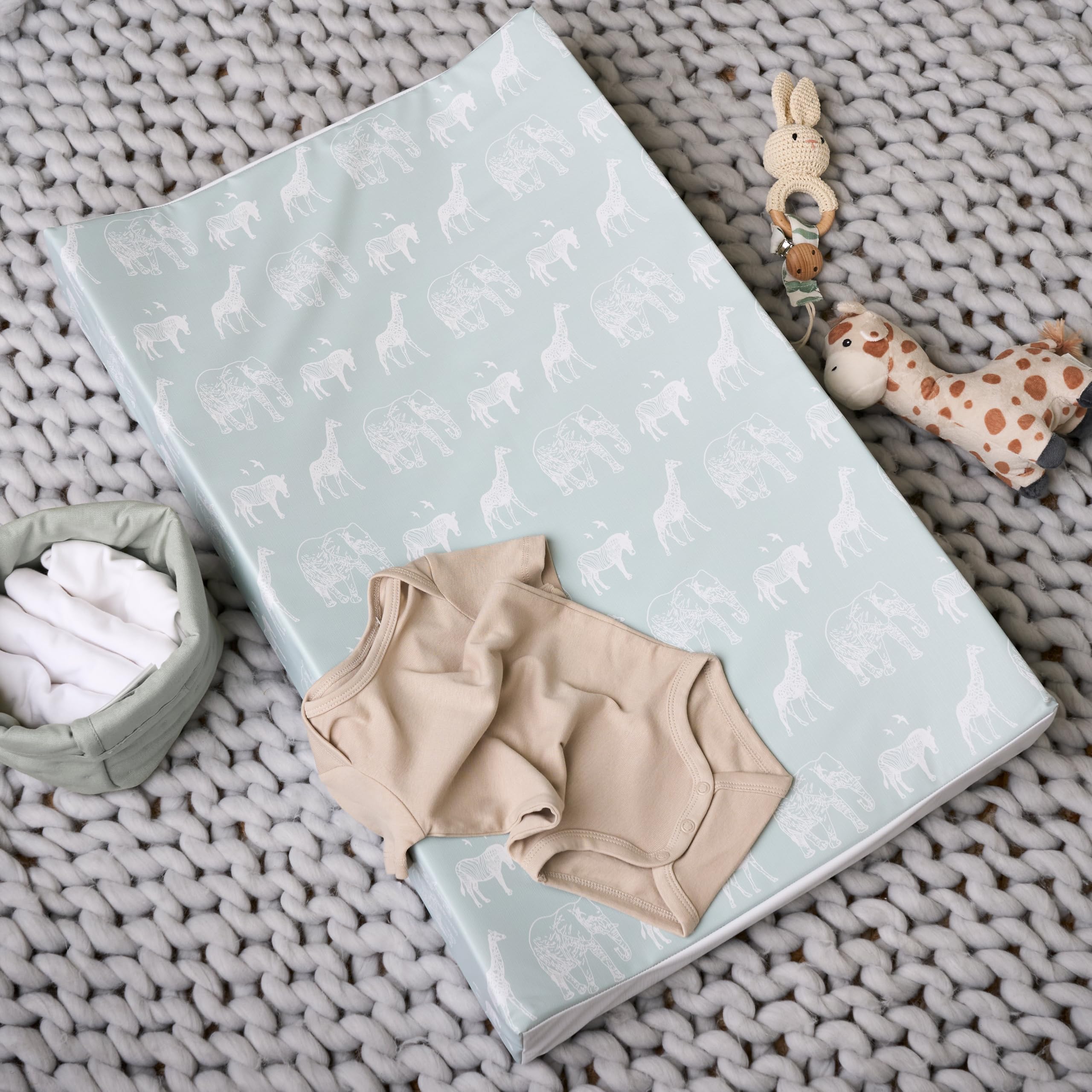 Obaby Wedge Changing Mat - Safari Sage, Green - Infant