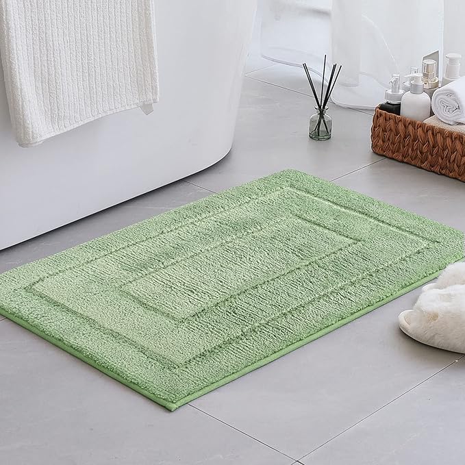 GRANNY SAYS Sage Green Bathroom Rugs Non Slip, 20" x 32
