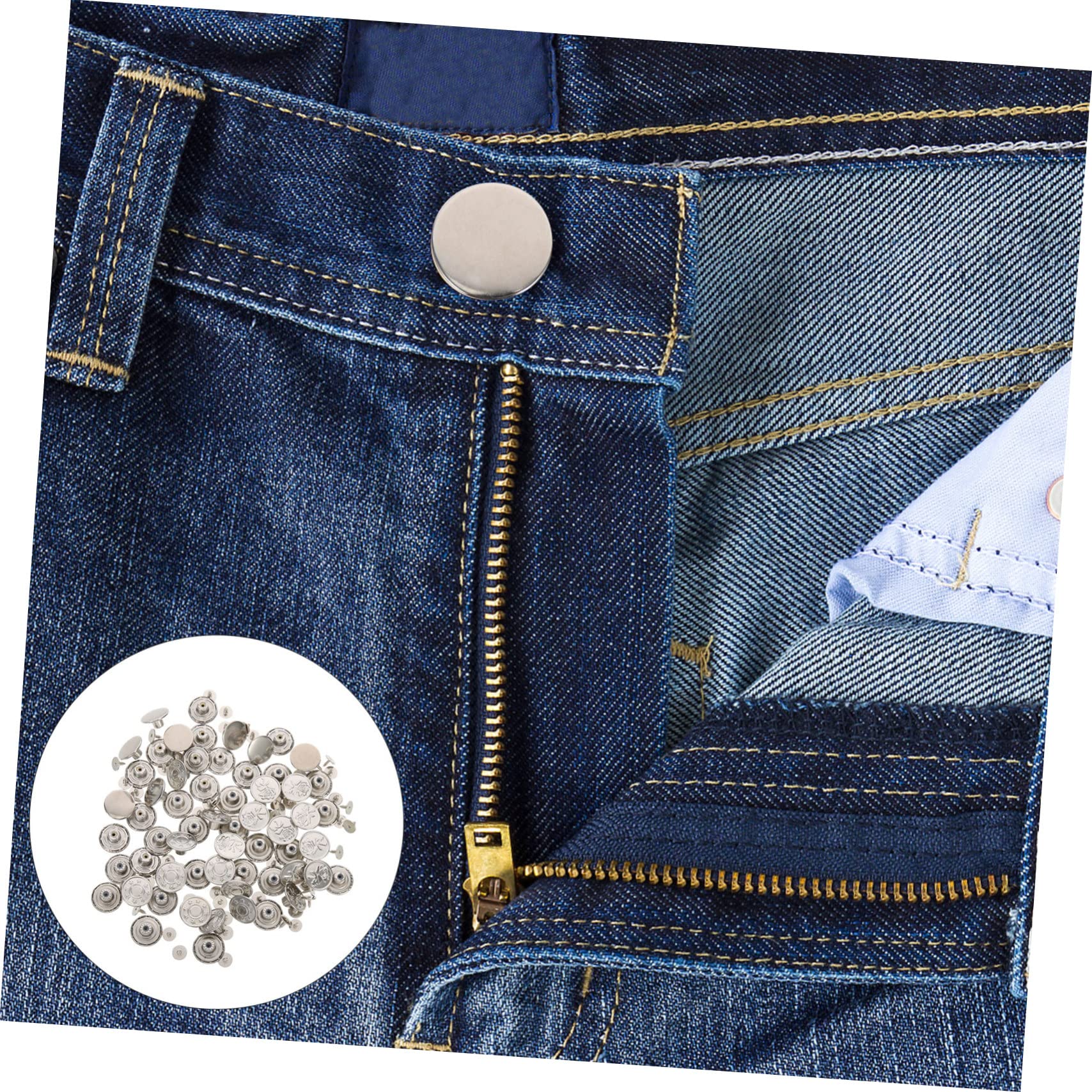 Operitacx 240pezzi Regolabili Per Chiusure Staccabili Per Jeans e Abbigliamento Accessori Per Riparazioni Cucitura Pratici e Decorativi