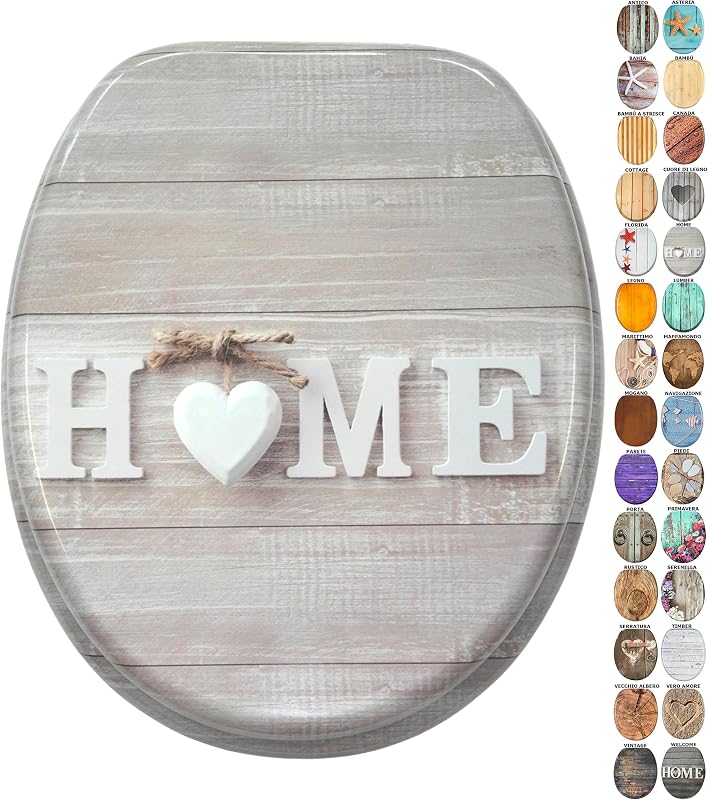 Sanilo Toilet Seat, Great Choice of Beautiful Toilet Seat Covers Made of Sturdy and High Quality Wood (Home)