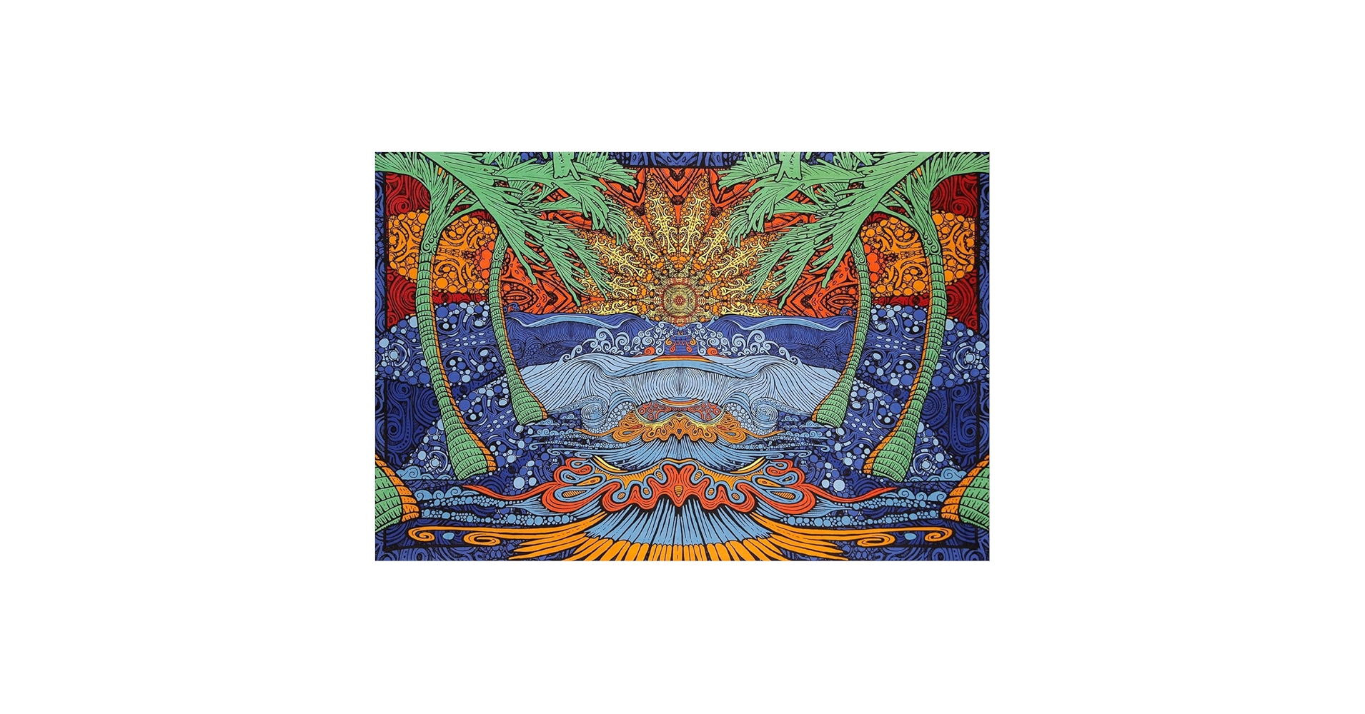 Amazon.com: Sunshine Joy 3D Epic Tropical Paradise Surf Wave