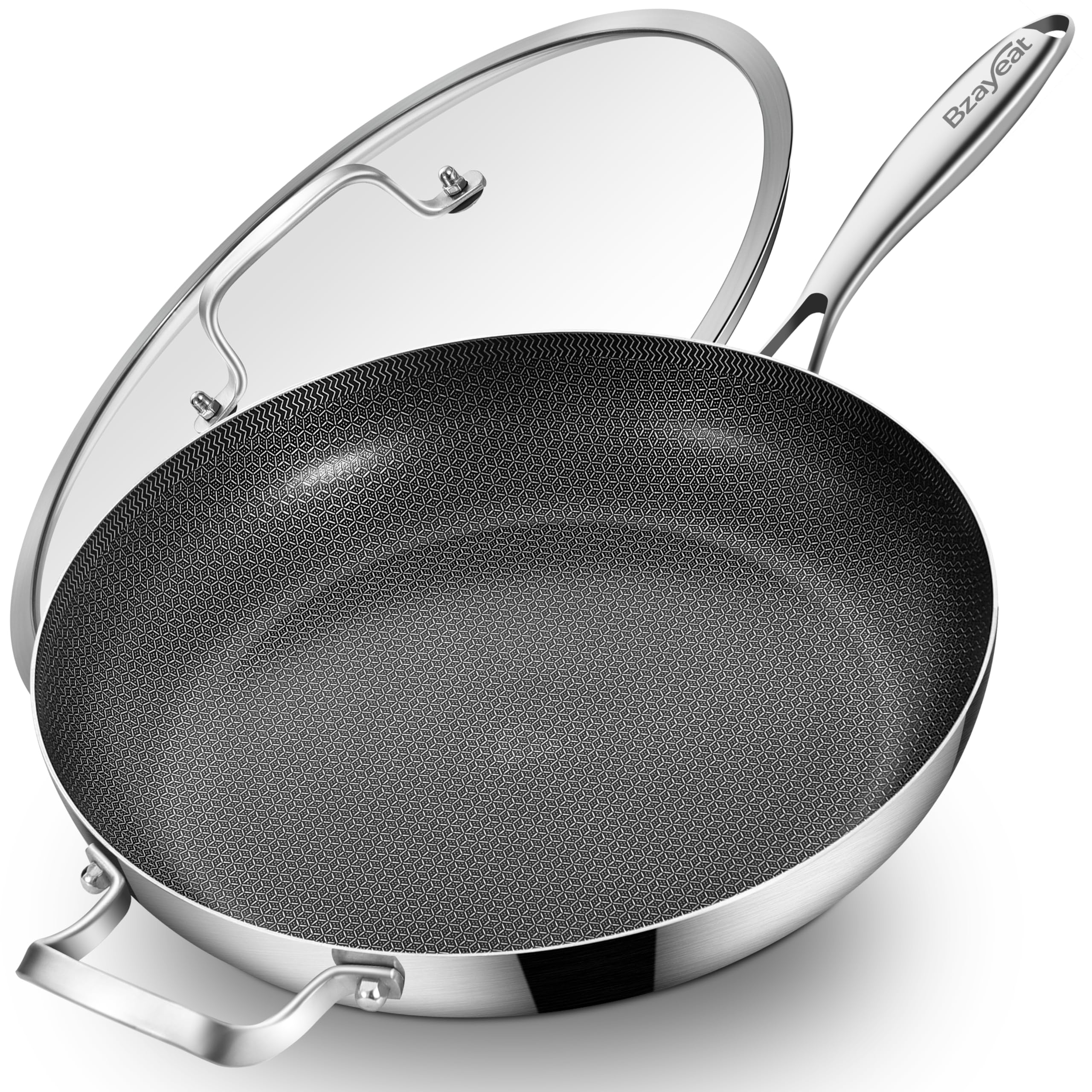 Bzayeat 14-Inch Nonstick Hybrid Frying Pan