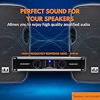 Vista 5 de MUSYSIC Stereo Audio Amplifier-2000Watts Amplifier Audio- 2 Channel Power Amplifier System Home Theater Sound System 1/4 Inch Inputs