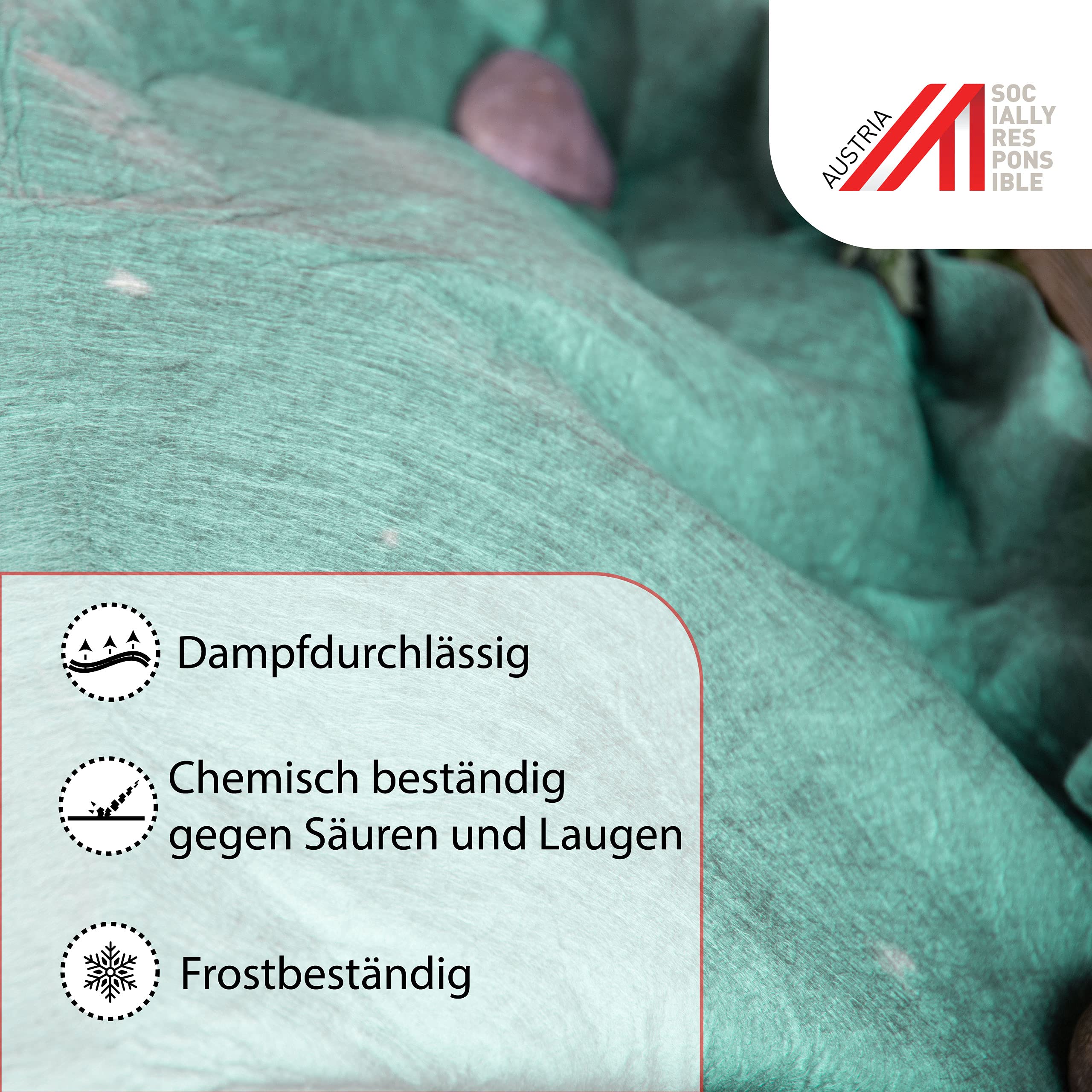 Gards NEU Kompostvlies - Kompostschutzvlies - Kompostflies, Abdeckung, reißfest - geruchsmindernd - dampfdurchlässig - UV stabilisiert - GRÜN, 2.5x2m, 200g/m2