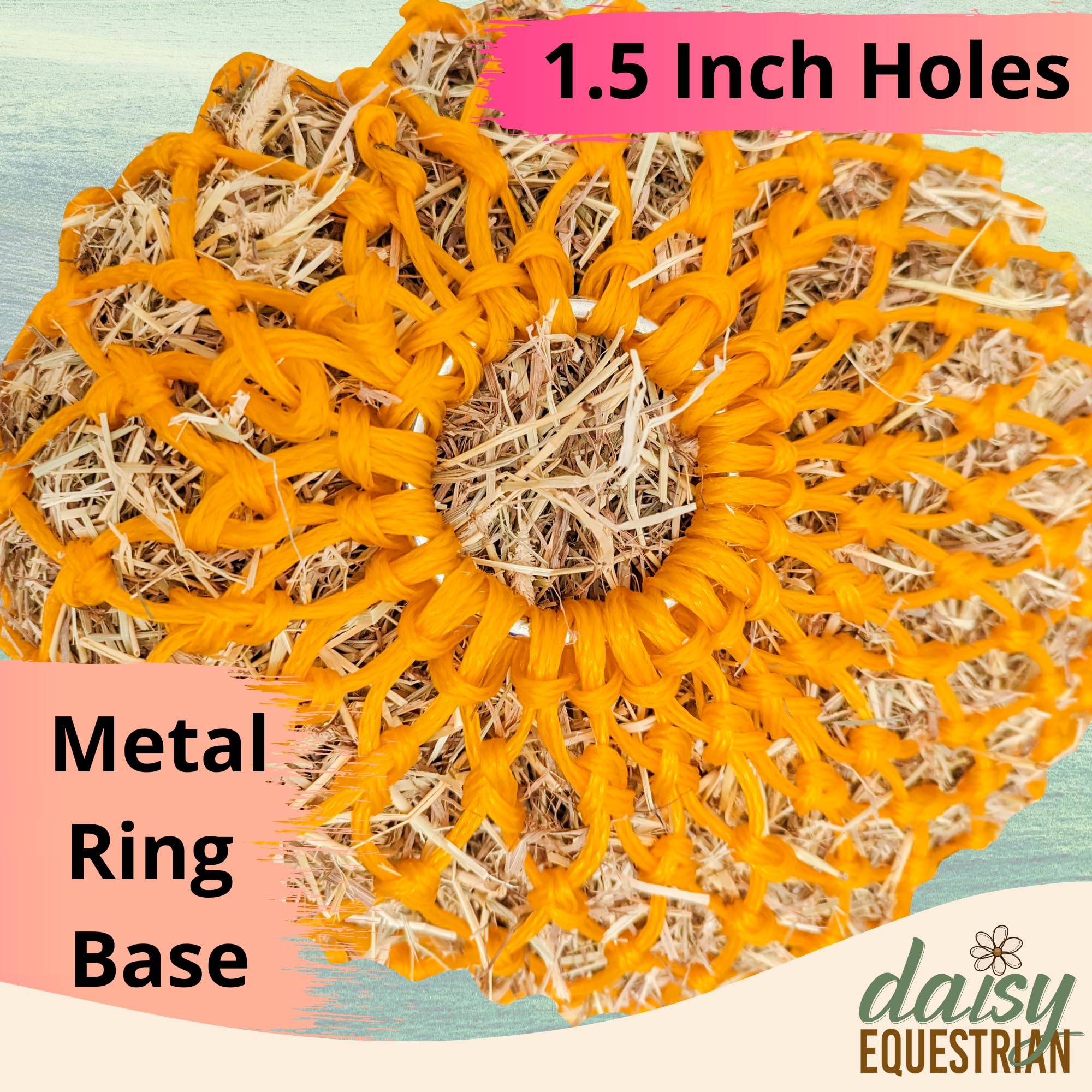 Rete Per Fieno Cavalli - 70x50cm, Maglie 5x5cm, In Polietilene Resistente, Per Animali - Foto 10