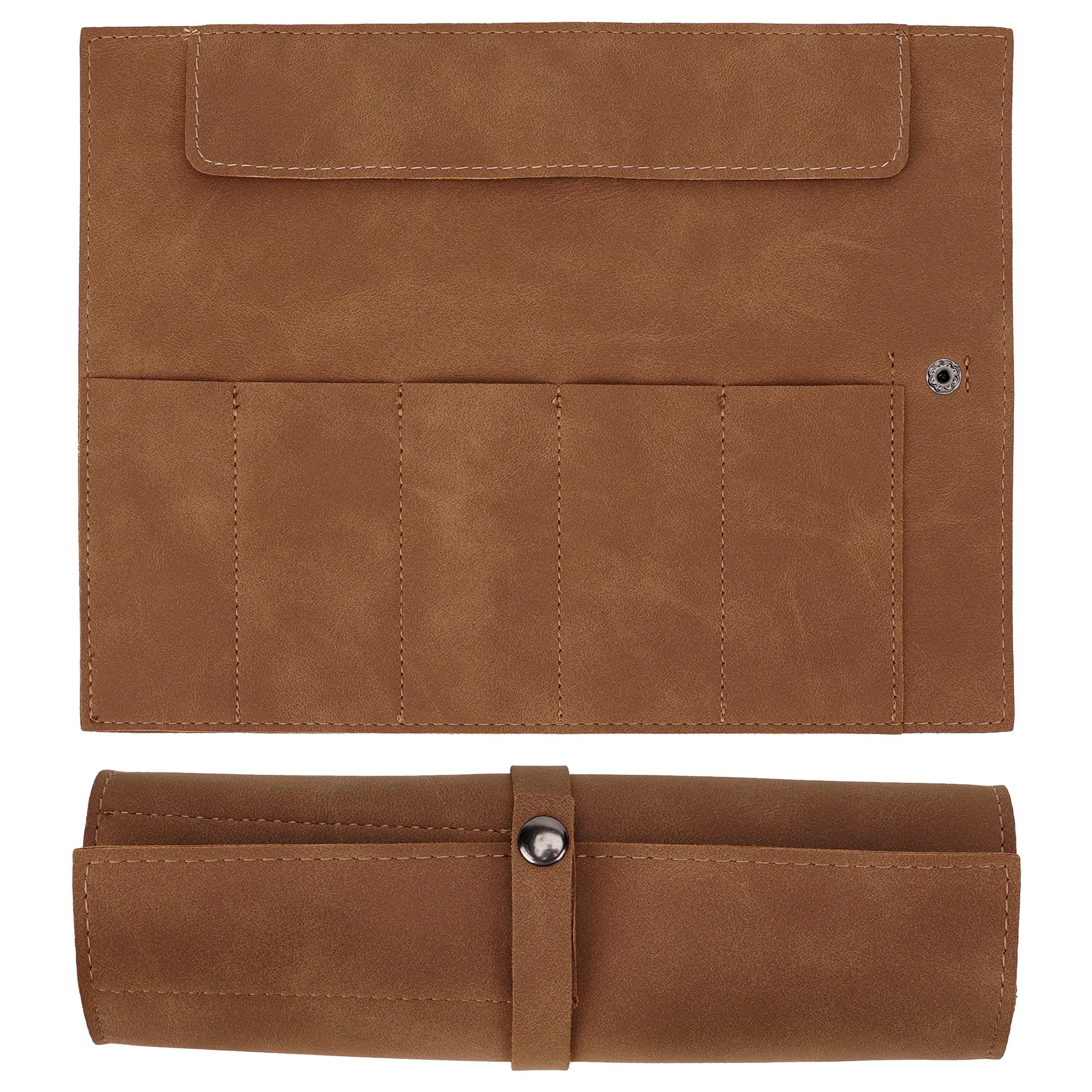 Estuche enrollable de cuero para reloj, organizador de relojes de viaje de 5 ranuras con cordón y cierre a presión, bolsa de almacenamiento portátil para reloj de pulsera, soporte suave para