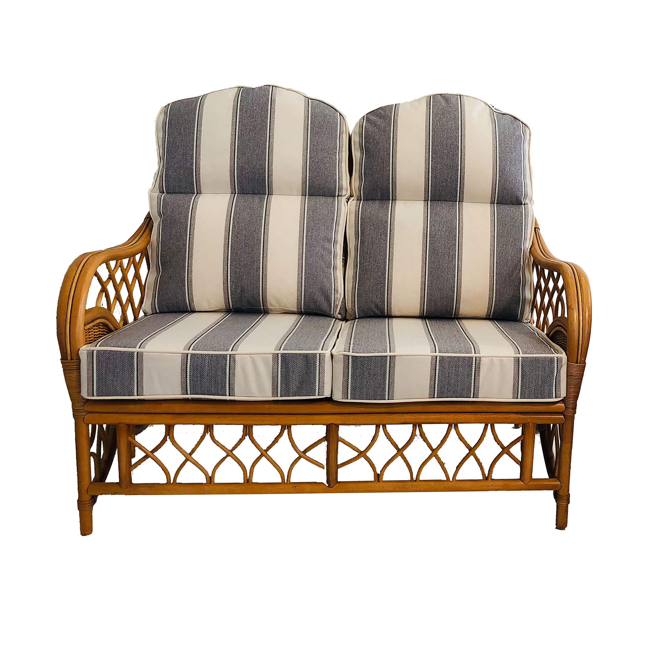 Replacement Cushions for Conservatory Cane Furniture with piped edging (CUSHIONS ONLY) (Napoli Grey, Sofa Cushions) โ image 1