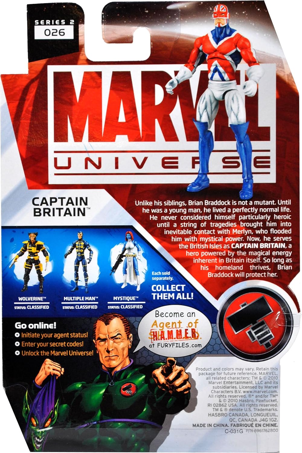Marvel Universe 3 3/4 Inch Series 10 Action Figure Captain Britain