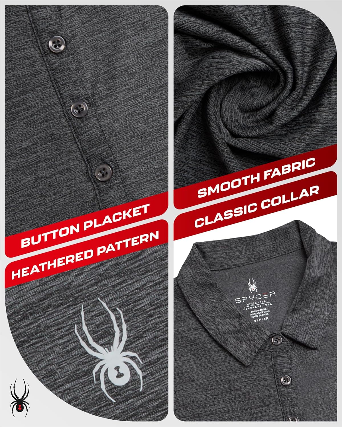 Spyder Womens Golf Shirt - Moisture Wicking Lightweight Stretch Sport Top Polo Shirts for Women with UPF 30+ Sun Protection - Image 5