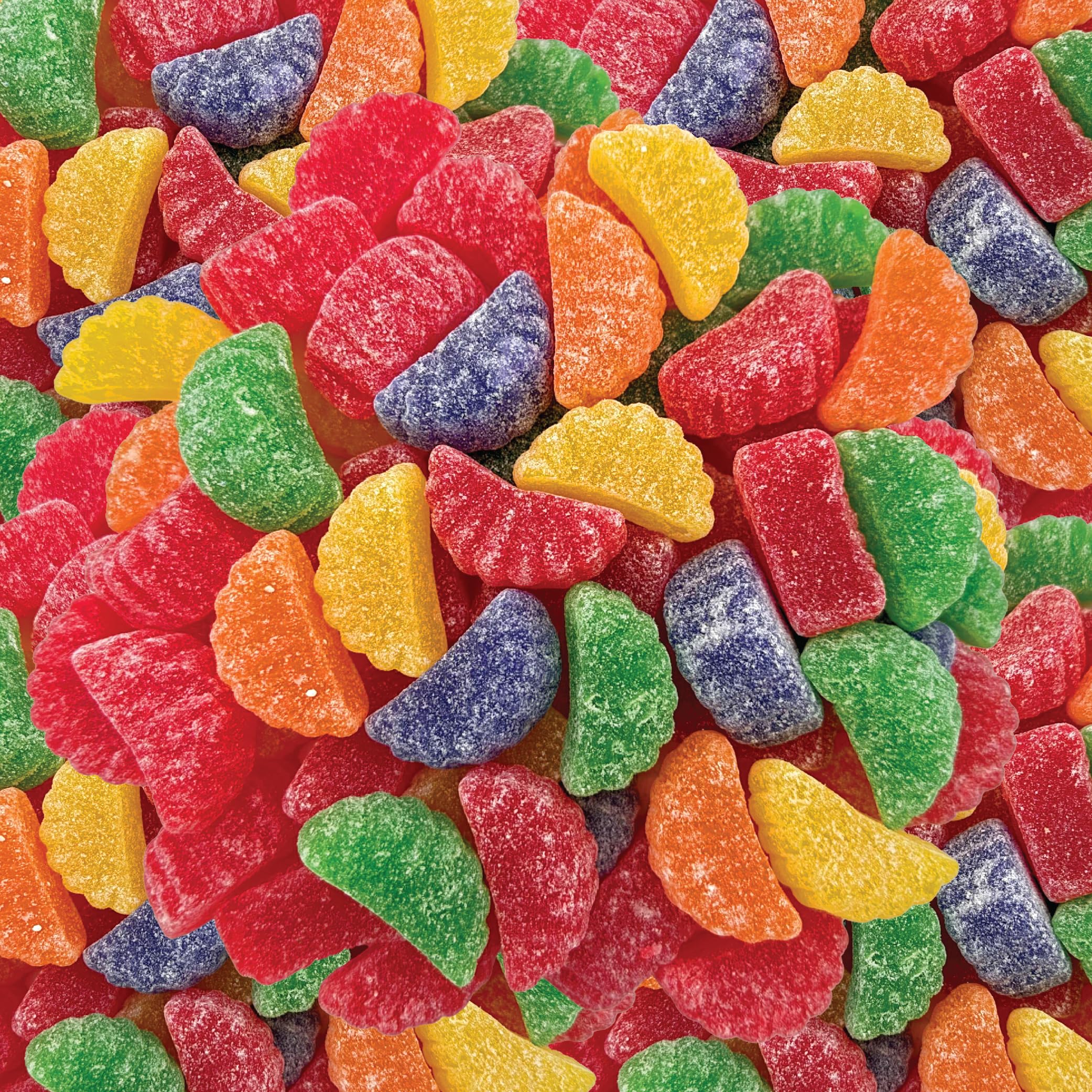 Fruit Slices - 2 Pound Bulk Pack (65 Count) - Jelly Candy - Assorted Flavors - Unwrapped Old Fashioned Candy for Holiday Snacking, Baking, and Gifting