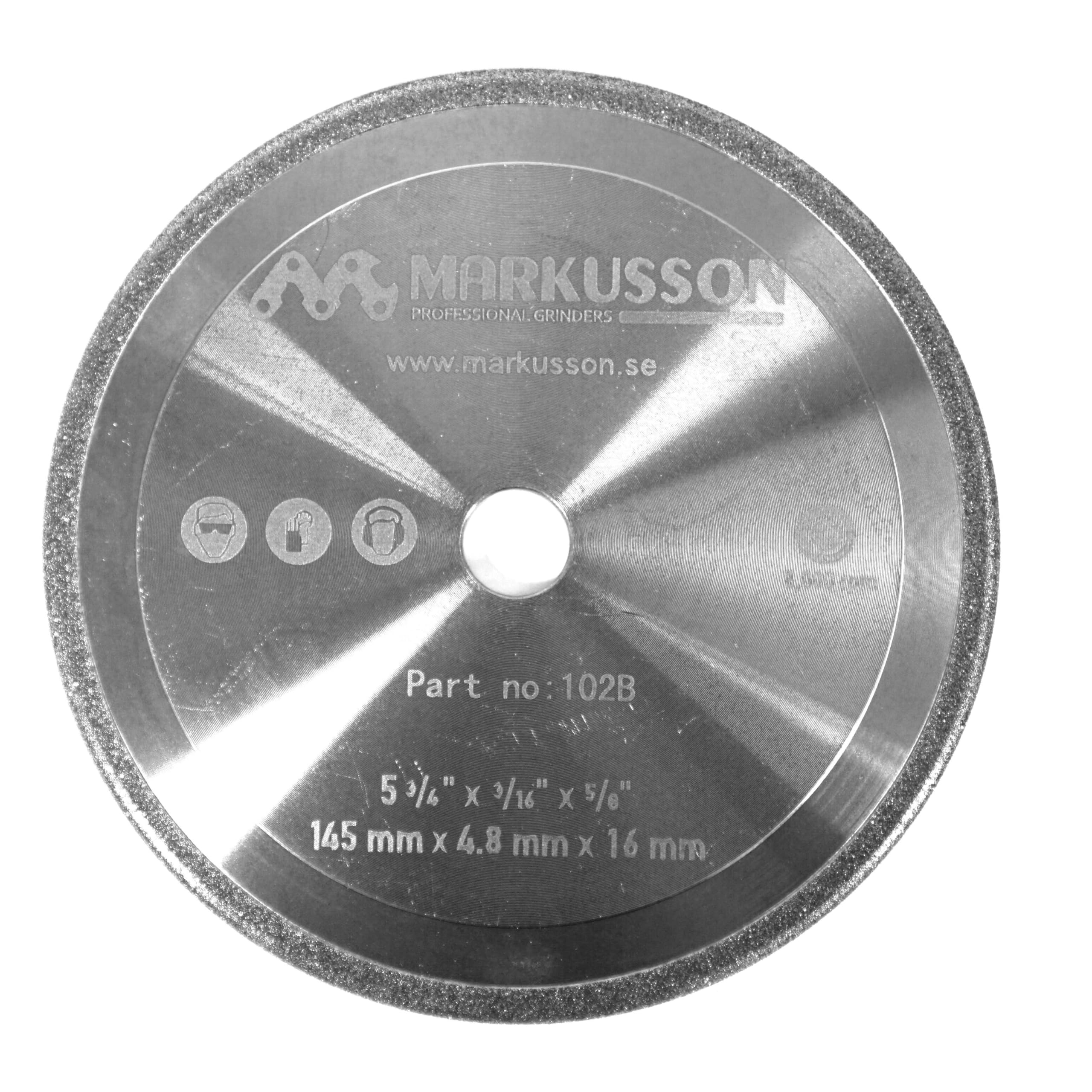 Markusson CBN Schleifscheibe 4,8mm für Kettenschärfgerät Robo Jolly RJ12 145 x 4,8 x 16 mm