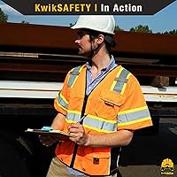 Vista 7 de KwikSafety - Charlotte, NC - Chaleco de seguridad Clase 3 para hombres y mujeres PPE Hi Vis, reflectante ANSI OSHA