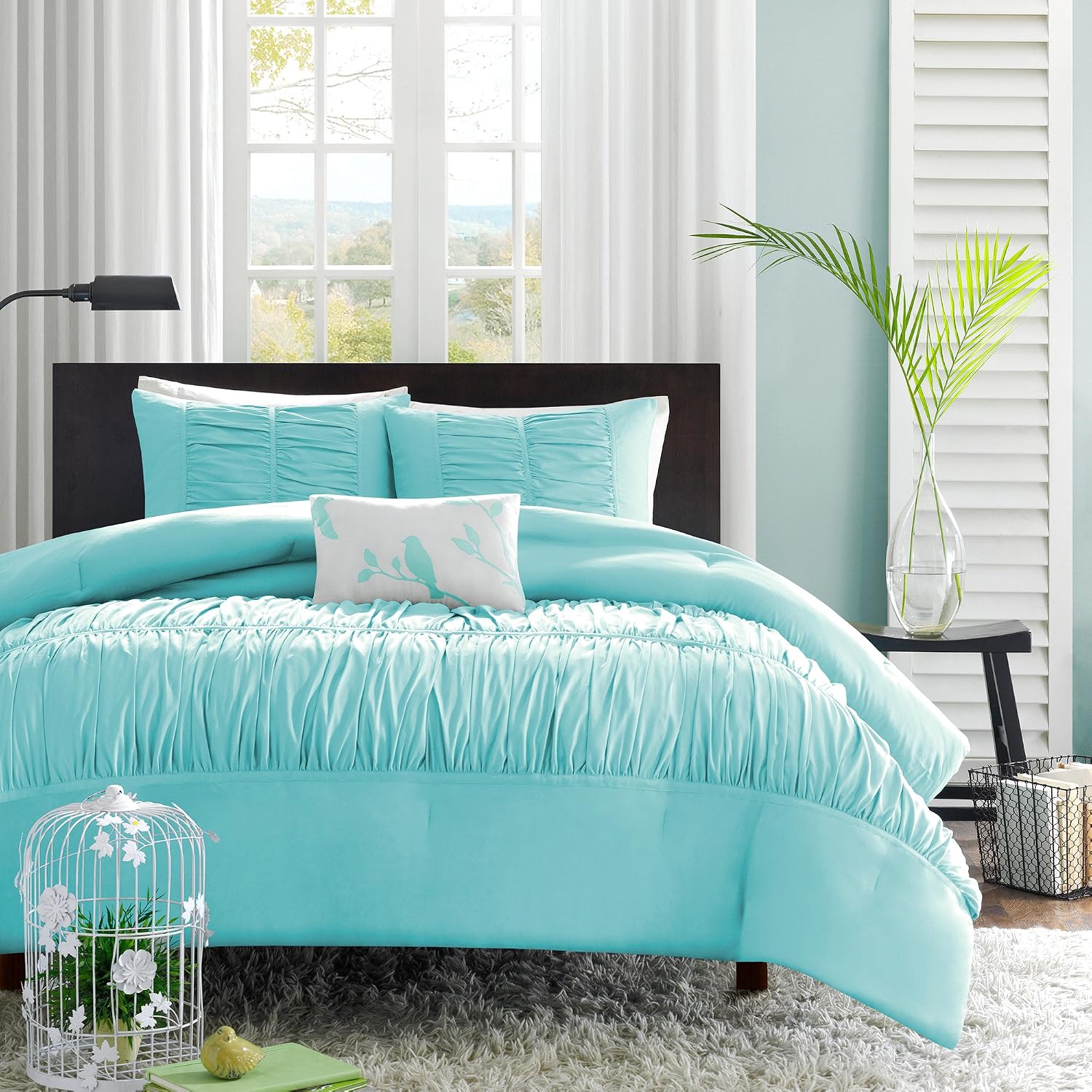 Mi-Zone Miramar Comforter Set, King/ California King, Aqua