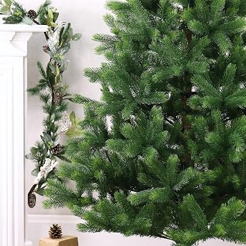 Green Pine Artificial Christmas Tree Lush Branches Traditional Unlit - 7ft