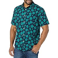 Amazon Essentials Camicia a Maniche Corte in Popeline Elasticizzato (Disponibile in)
