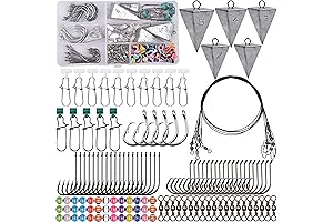 130-Piece Surf Fishing Tackle Kit: Ultimate Fish Finder Rig for Surf Fishing Adventures