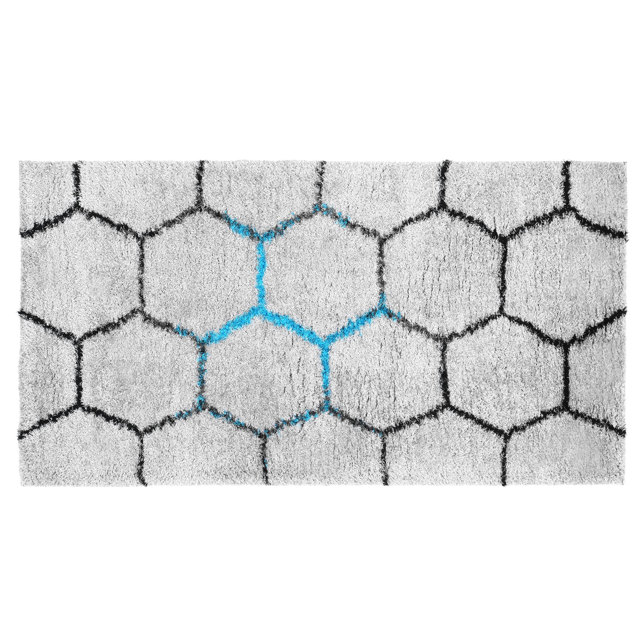 Indomex Rug Puffy 464 080 x 150 cm Grey/Turquoise