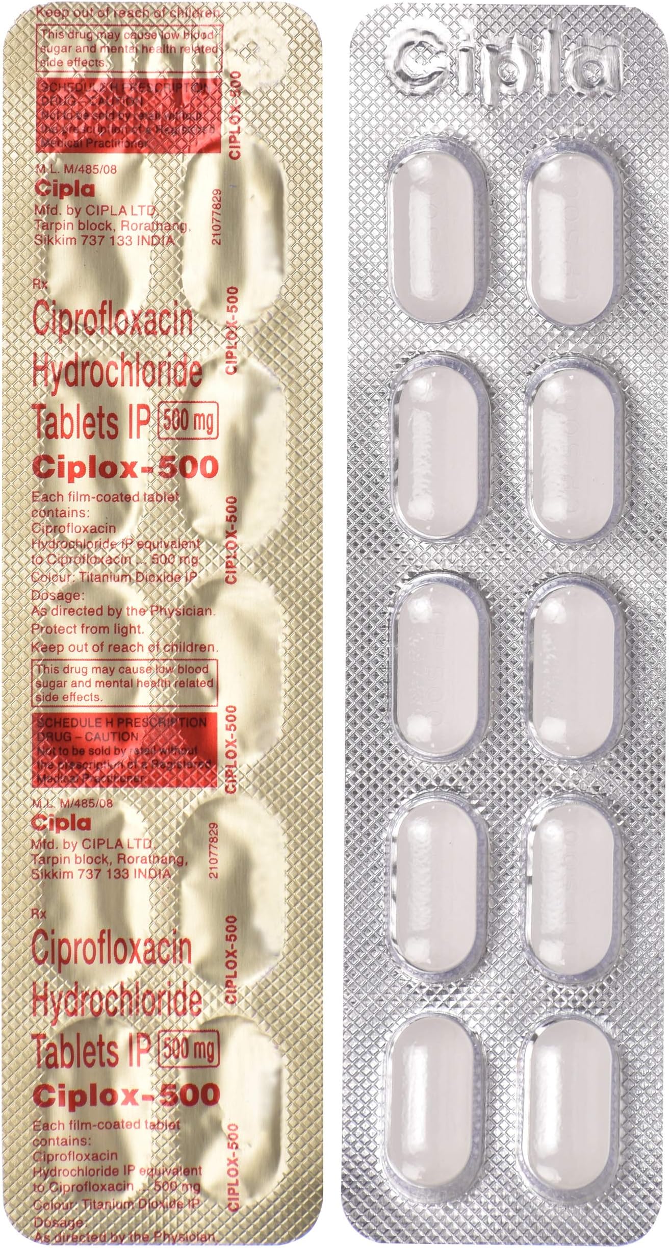 Ciplox-500 - Strip of 10 Tablets